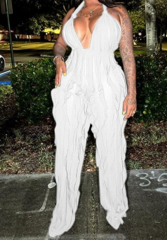 (White)2023 Styles Women Sexy&Fashion Spring&Summer TikTok&Instagram Styles Halter Backless Jumpsuit