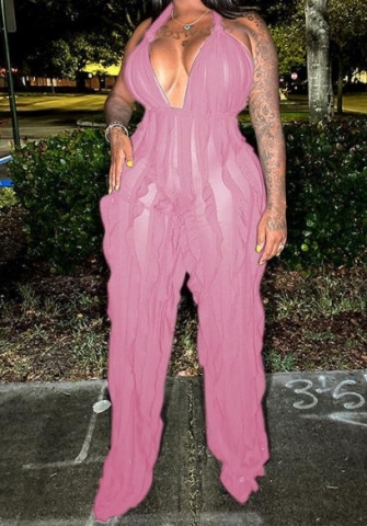 (Pink)2023 Styles Women Sexy&Fashion Spring&Summer TikTok&Instagram Styles Halter Backless Jumpsuit