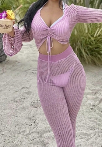 (Purple)2023 Styles Women Sexy&Fashion Spring&Summer TikTok&Instagram Styles Sweater Two Piece Suit