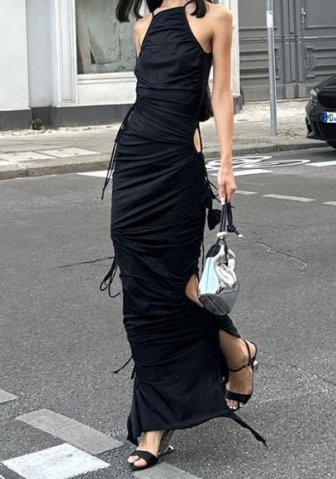 (Real Image)2023 Styles Women Sexy&Fashion Spring&Summer TikTok&Instagram Styles Strap Cut Out Maxi Dress