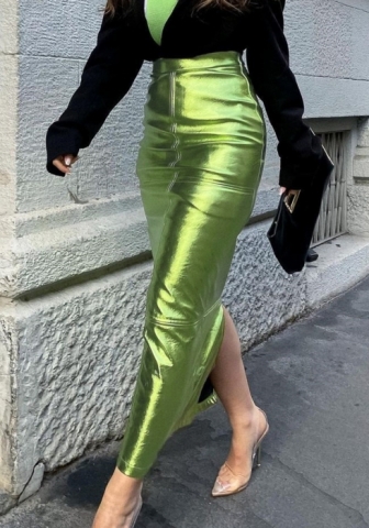 (Real Image)2023 Styles Women Sexy&Fashion Spring&Summer TikTok&Instagram Styles Silk Maxi Skirts