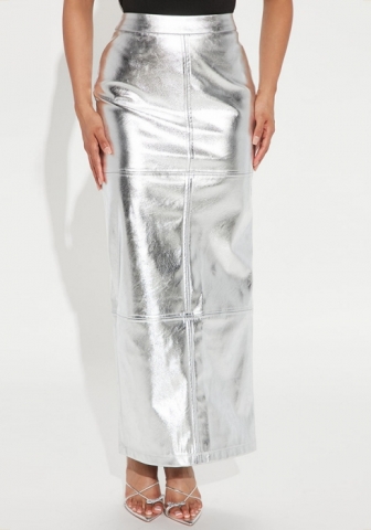 (Real Image)2023 Styles Women Sexy&Fashion Spring&Summer TikTok&Instagram Styles Silk Maxi Skirts