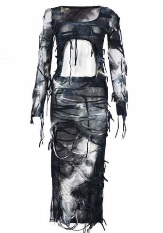 (Real Image)2023 Styles Women Sexy&Fashion Spring&Summer TikTok&Instagram Styles Cut Out Long Sleeve Maxi Dress