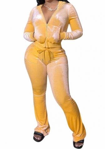 (Real Image)2023 Styles Women Sexy&Fashion Spring&Summer TikTok&Instagram Styles Hoodie Velvet Two Piece Suit