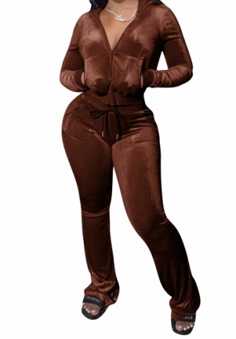 (Real Image)2023 Styles Women Sexy&Fashion Spring&Summer TikTok&Instagram Styles Hoodie Velvet Two Piece Suit