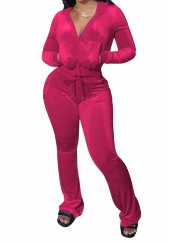 (Real Image)2023 Styles Women Sexy&Fashion Spring&Summer TikTok&Instagram Styles Hoodie Velvet Two Piece Suit