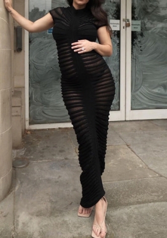 (Real Image)2023 Styles Women Sexy&Fashion Spring&Summer TikTok&Instagram Styles Short Sleeve Maxi Dress