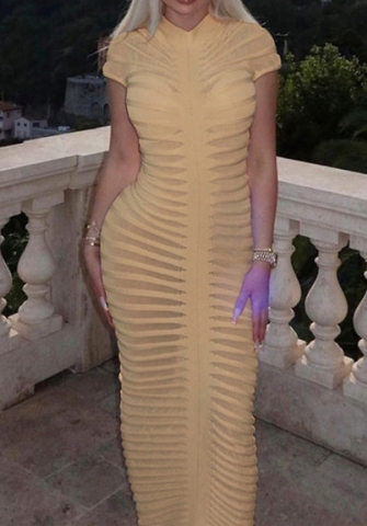 (Real Image)2023 Styles Women Sexy&Fashion Spring&Summer TikTok&Instagram Styles Short Sleeve Maxi Dress