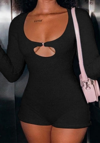 (Black)2023 Styles Women Sexy&Fashion Spring&Summer TikTok&Instagram Styles Cut Out Long Sleeve Romper