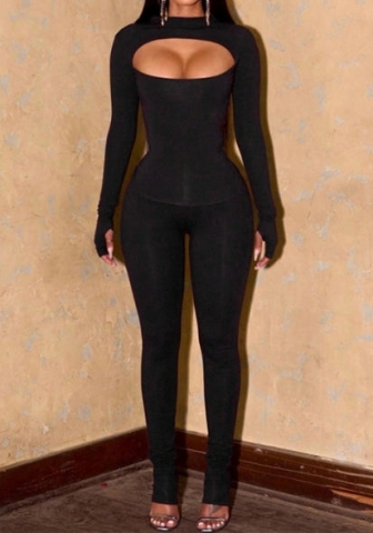 (Black)2023 Styles Women Sexy&Fashion Spring&Summer TikTok&Instagram Styles Cut Out Two Piece Suit