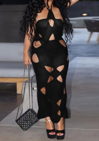 (Real Image)2023 Styles Women Sexy&Fashion Spring&Summer TikTok&Instagram Styles Halter Cut Out Maxi Dress