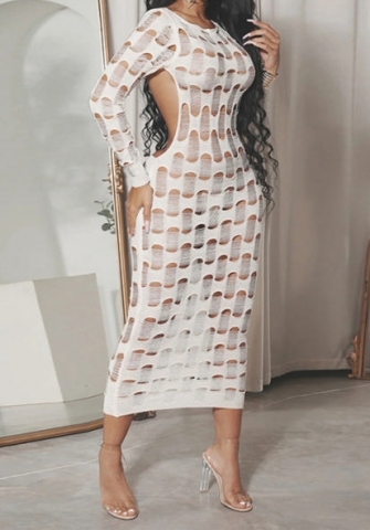 (Real Image)2023 Styles Women Sexy&Fashion Spring&Summer TikTok&Instagram Styles Backless Ripped Sweater Maxi Dress