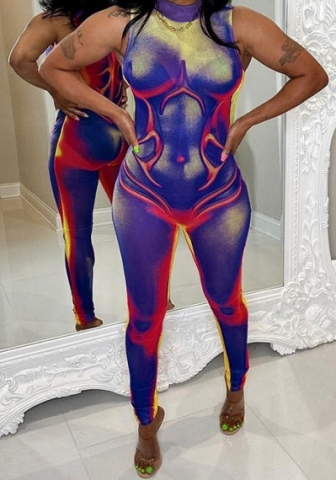 (Real Image)2023 Styles Women Sexy&Fashion Spring&Summer TikTok&Instagram Styles Print Jumpsuit