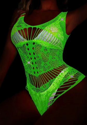 2023 Styles Women Sexy&Fashion Spring&Summer TikTok&Instagram Styles Green Lace BodySuit/Dress