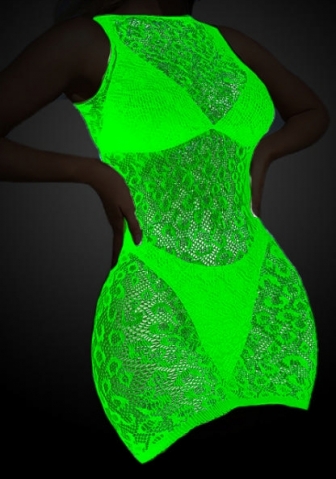 2023 Styles Women Sexy&Fashion Spring&Summer TikTok&Instagram Styles Green Lace BodySuit/Dress