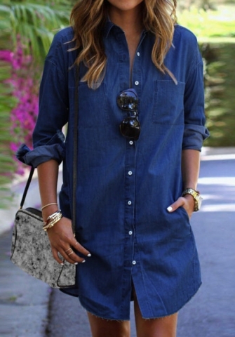 2023 Styles Women Sexy&Fashion Spring&Summer TikTok&Instagram Styles Jeans Front Button Shirts