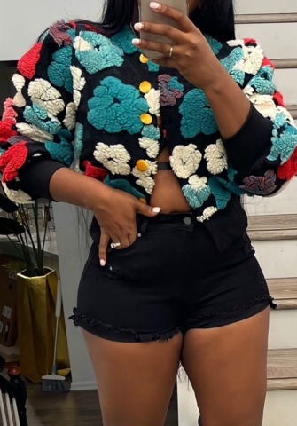 (Real Image)2023 Styles Women Sexy&Fashion Autumn/Winter TikTok&Instagram Styles Flower Fur Coat