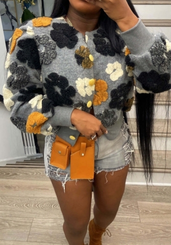 (Real Image)2023 Styles Women Sexy&Fashion Autumn/Winter TikTok&Instagram Styles Flower Fur Coat