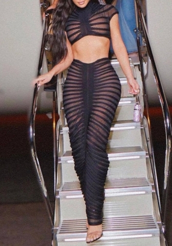 (Black)2023 Styles Women Sexy&Fashion Autumn/Winter TikTok&Instagram Styles Two Piece Maxi Dress