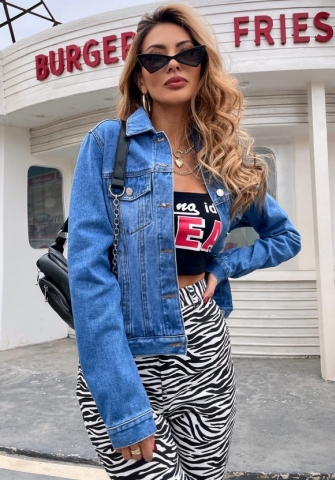 (Real Image)2023 Styles Women Christmas Sexy&Fashion Autumn/Winter TikTok&Instagram Styles Jeans Coat