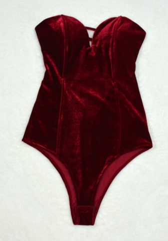 (Real Image)2023 Styles Women Christmas Sexy&Fashion Autumn/Winter TikTok&Instagram Styles Velvet Tube Bodysuit