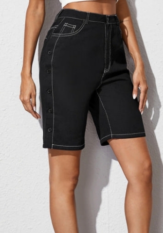 (Real Image)2023 Styles Women Christmas Sexy&Fashion Autumn/Winter TikTok&Instagram Styles Jeans Midi Short Pants