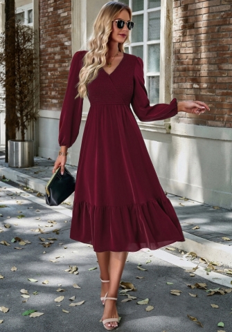 (Real Image)2023 Styles Women Sexy&Fashion Autumn/Winter TikTok&Instagram Styles Bohemian Long Sleeve Hemi Maxi Dress