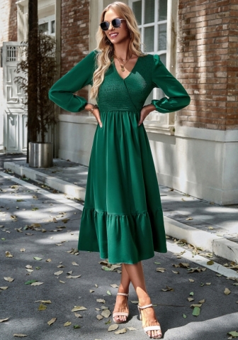 (Real Image)2023 Styles Women Sexy&Fashion Autumn/Winter TikTok&Instagram Styles Bohemian Long Sleeve Hemi Maxi Dress