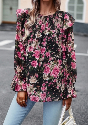 (Real Image)2023 Styles Women Sexy&Fashion Autumn/Winter TikTok&Instagram Styles Bohemian Floral Shirts