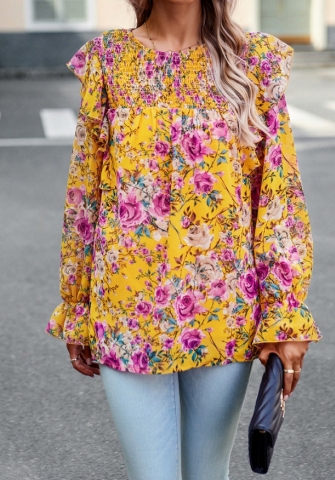 (Real Image)2023 Styles Women Sexy&Fashion Autumn/Winter TikTok&Instagram Styles Bohemian Floral Shirts