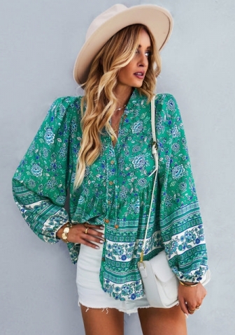 (Real Image)2023 Styles Women Sexy&Fashion Autumn/Winter TikTok&Instagram Styles Bohemian Floral Shirts