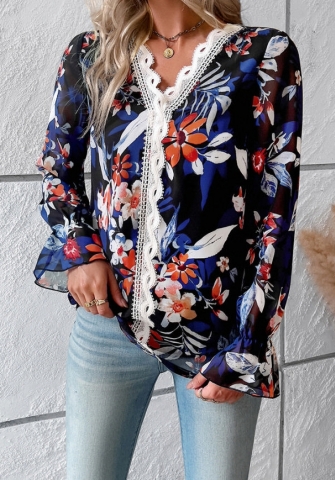 (Real Image)2023 Styles Women Sexy&Fashion Autumn/Winter TikTok&Instagram Styles Floral Shirts