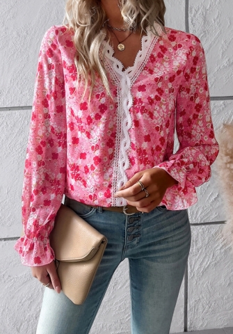 (Real Image)2023 Styles Women Sexy&Fashion Autumn/Winter TikTok&Instagram Styles Floral Shirts
