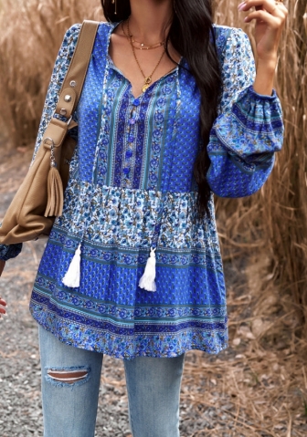 (Real Image)2023 Styles Women Sexy&Fashion Autumn/Winter TikTok&Instagram Styles Bohemian Floral Shirts