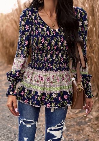 (Real Image)2023 Styles Women Sexy&Fashion Autumn/Winter TikTok&Instagram Styles Bohemian Floral Shirts