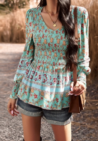 (Real Image)2023 Styles Women Sexy&Fashion Autumn/Winter TikTok&Instagram Styles Bohemian Floral Shirts