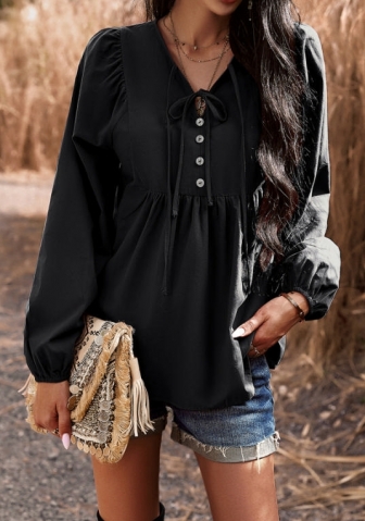 (Real Image)2023 Styles Women Sexy&Fashion Autumn/Winter TikTok&Instagram Styles Bohemian Lace Up Shirts