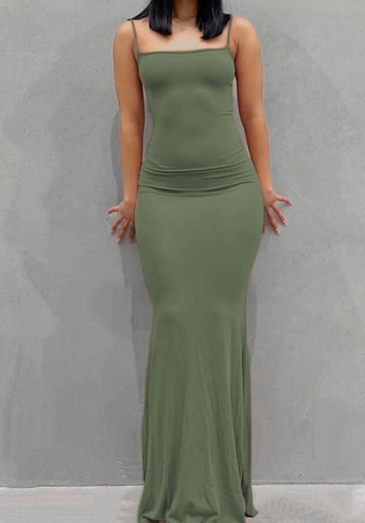 (Real Image)2023 Styles Women Sexy&Fashion Autumn/Winter TikTok&Instagram Styles Solid Color Maxi Dress