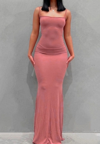 (Real Image)2023 Styles Women Sexy&Fashion Autumn/Winter TikTok&Instagram Styles Solid Color Maxi Dress