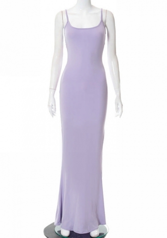 (Real Image)2023 Styles Women Sexy&Fashion Autumn/Winter TikTok&Instagram Styles Solid Color Maxi Dress