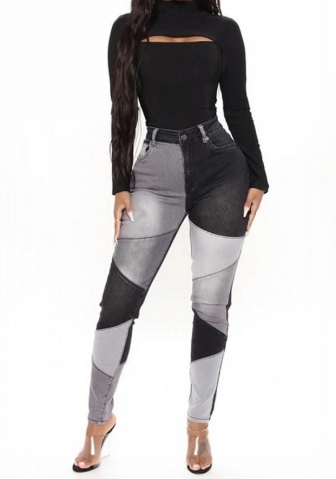 (Real Image)2023 Styles Women Sexy&Fashion Autumn/Winter TikTok&Instagram Styles Contrast Color Jeans Long Pants