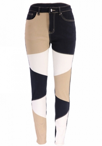 (Real Image)2023 Styles Women Sexy&Fashion Autumn/Winter TikTok&Instagram Styles Contrast Color Jeans Long Pants