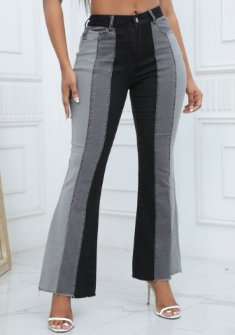 (Real Image)2023 Styles Women Sexy&Fashion Autumn/Winter TikTok&Instagram Styles Contrast Color Jeans Long Pants