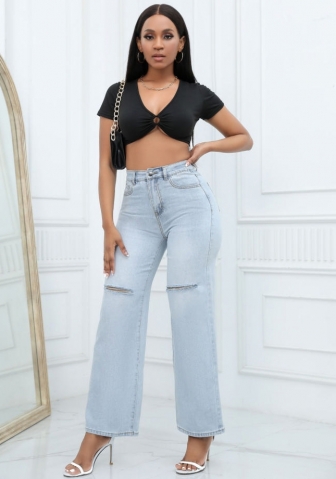 (Real Image)2023 Styles Women Sexy&Fashion Autumn/Winter TikTok&Instagram Styles Ripped Jeans Long Pants