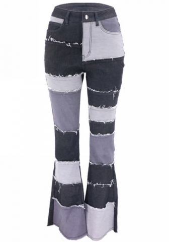 (Real Image)2023 Styles Women Sexy&Fashion Autumn/Winter TikTok&Instagram Styles Contrast Color Jeans Long Pants