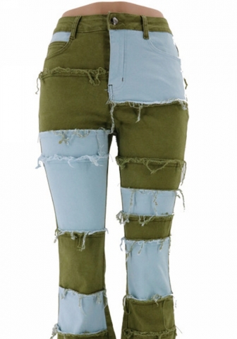 (Real Image)2023 Styles Women Sexy&Fashion Autumn/Winter TikTok&Instagram Styles Contrast Color Jeans Long Pants