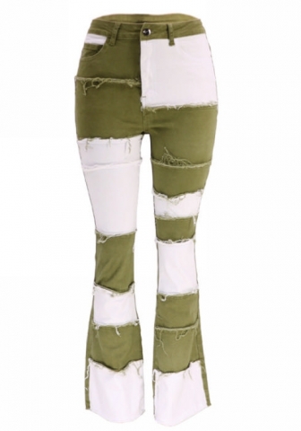 (Real Image)2023 Styles Women Sexy&Fashion Autumn/Winter TikTok&Instagram Styles Contrast Color Jeans Long Pants