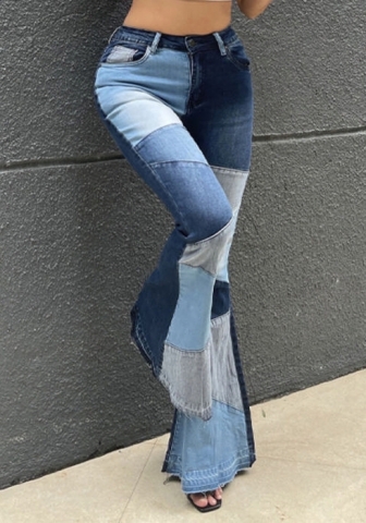 (Real Image)2023 Styles Women Sexy&Fashion Autumn/Winter TikTok&Instagram Styles Contrast Color Jeans Long Pants
