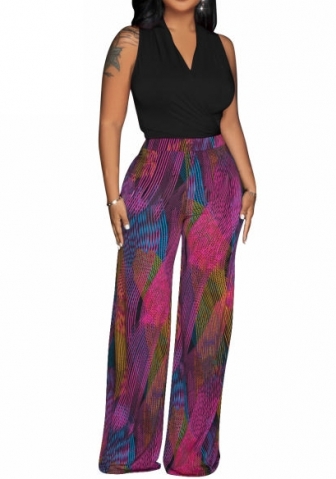 (Black)2023 Styles Women Sexy&Fashion Autumn/Winter TikTok&Instagram Styles Print Halter Two Piece Suit