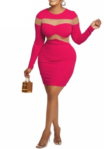 (Real Image)2023 Styles Women Sexy&Fashion Autumn/Winter TikTok&Instagram Styles  COntrast Color Long Sleeve Mini Dress